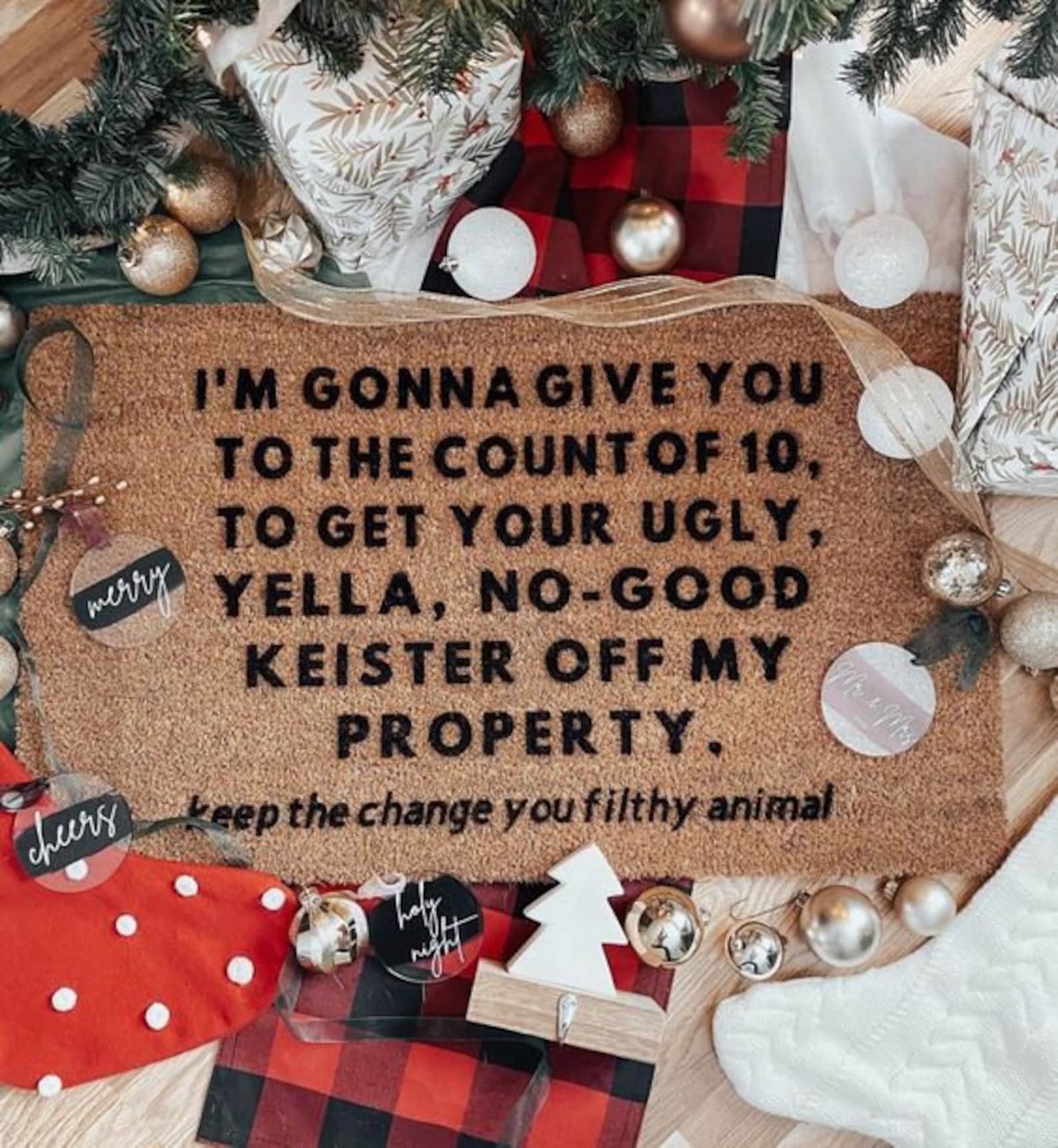 Home Alone Count to Ten Filthy Animal Flocked Doormat. Home Etsy