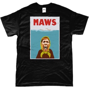 Funny Scottish Maws T-Shirt: Jaws Spoof Movie Poster