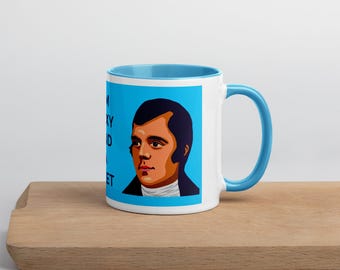Funny Robert Burns Mug with Colour Inside
