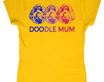 Doodle Mum Tricolour T-Shirt