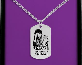 Columbo Spirit Animal Tag Necklace