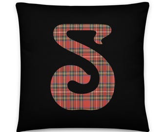 Custom Tartan Initial Pillow/Cushion