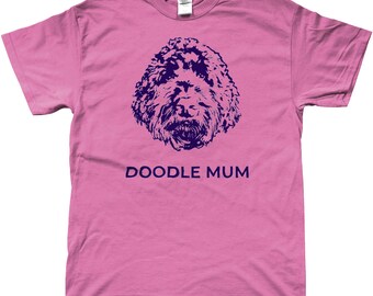 Doodle Mum T-Shirt, Labradoodle Lover gift, Dog Lover T-Shirt, Labradoodle Owner Shirt, Original Design With A Retro Feel