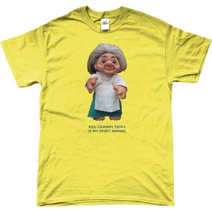 Funny Troll T-Shirt, Evil Granny Troll Is My Spirit Animal, Retro. 70s, Vintage Troll, Grandmother Troll Doll