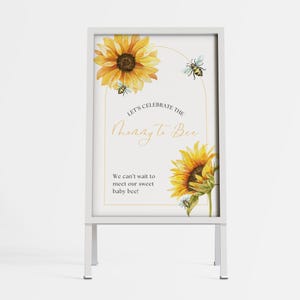 Bee-Themed Baby Shower Sign | Digital Download | Sweet As Can Bee | Welcome Sign