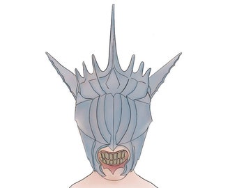 Mouth of sauron digital art poster A4