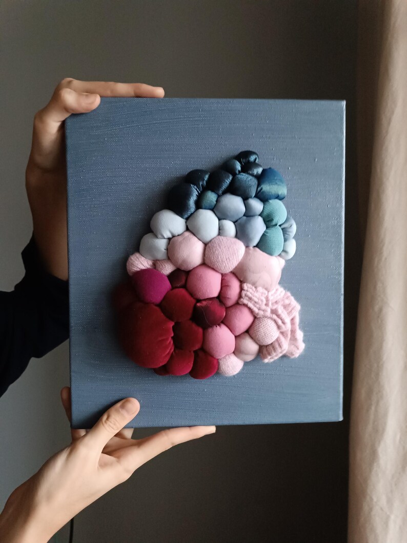 Textile Wall Art Work Hanging Fabric Textured Art 3d Fabric Funky Wall ...