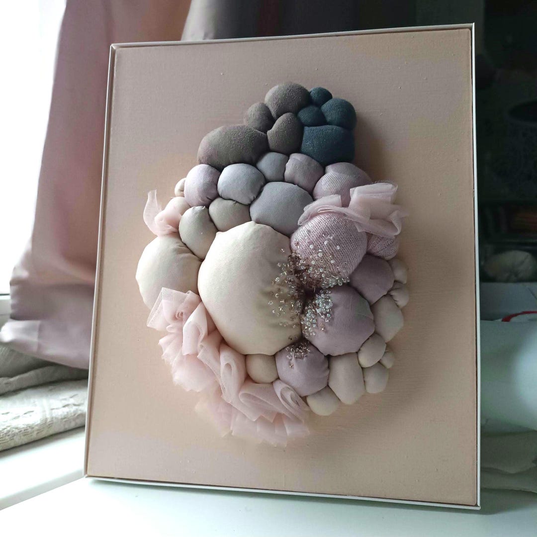Textile Art Work Soft Sculpture 3d Fabric Wall Artwork Original Artwork ...
