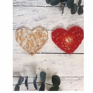 Stunning Heart Shape Drink Coasters, Table Decoration, Christmas gift, engagement gift for couples