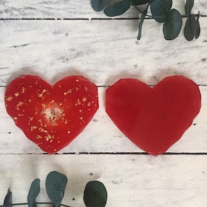 Resin Love Heart Coasters, Home Decoration Drink Coaster for Tabletop Protection Cups,  Christmas gift, lovers gift