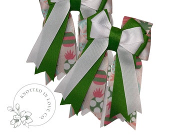 2 Pineapple Hair Bows - Horse Show Bows or Everyday Bows