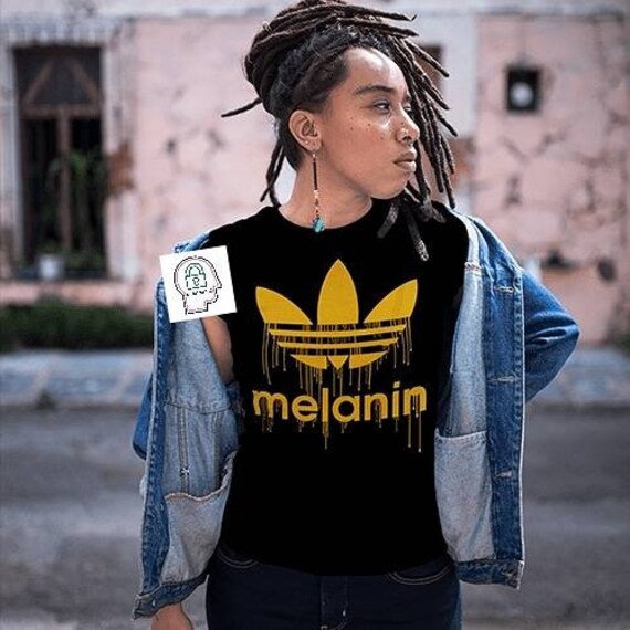 Adidas Dripping Logo Tee / Adidas Drip / Melanin Drip Shirt / - Etsy