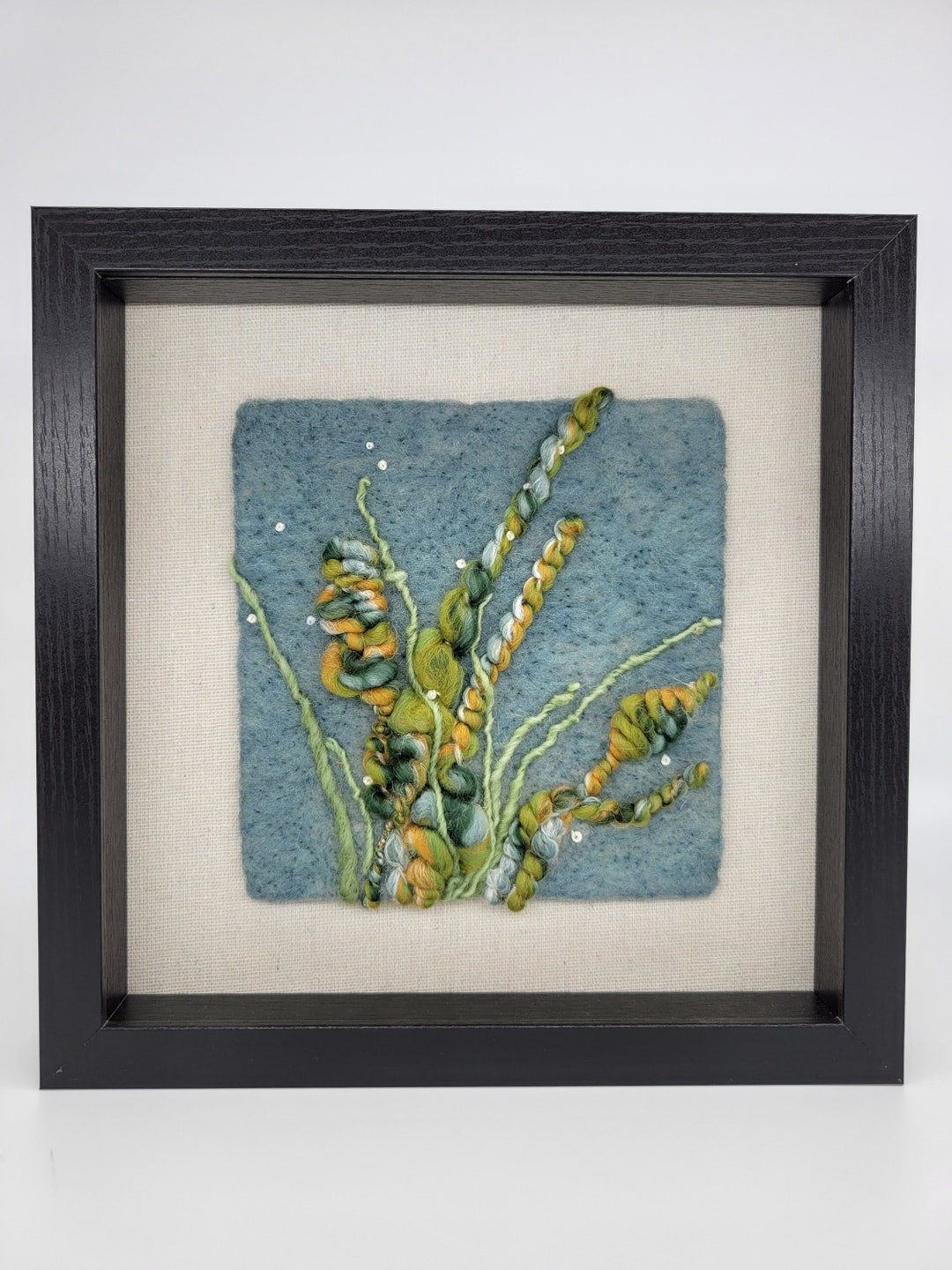 Felt Art, Felted, Wool Art, Flower, Wool Painting, Needle Felting, in