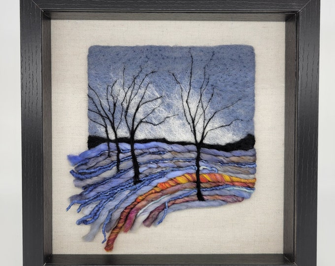Felt Art, Trees, Felted Wool Art, Wool Painting, Wool Art, Needle