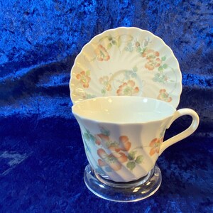 Vintage Wedgwood &quot;Cottage Rose&quot; Teacup & Saucer Set, Excellent Condition, Made in England