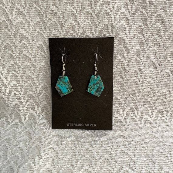 Kingman Turquoise Slab Earrings