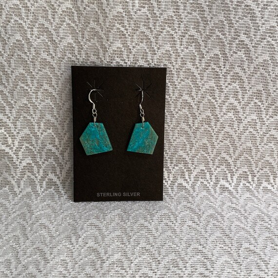 Kingman Turquoise Slab Earrings