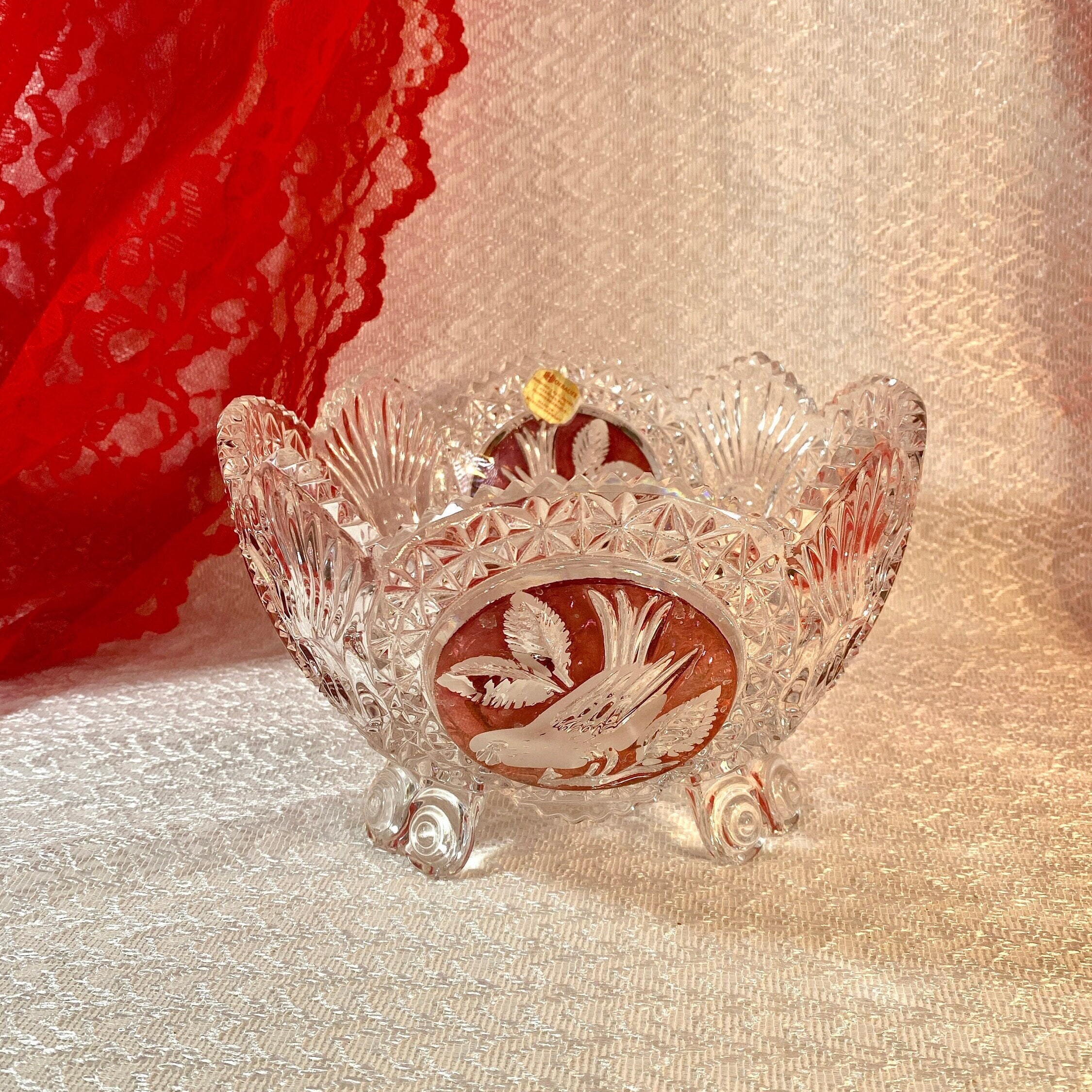 Hofbauer German Red Bird Crystal - Etsy