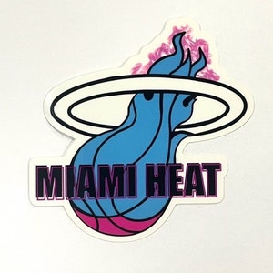 Miami heat logo pink and blue discount
