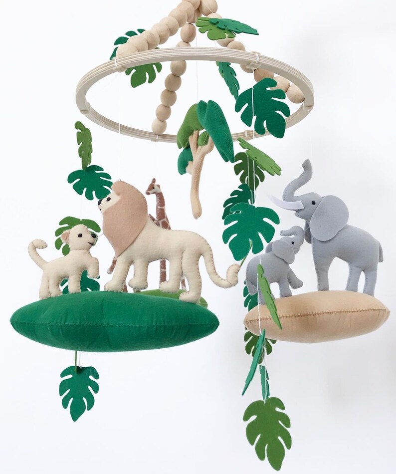 Safari Mobile Animals Baby Mobile Africa Mobile Crib Neutral Mobile