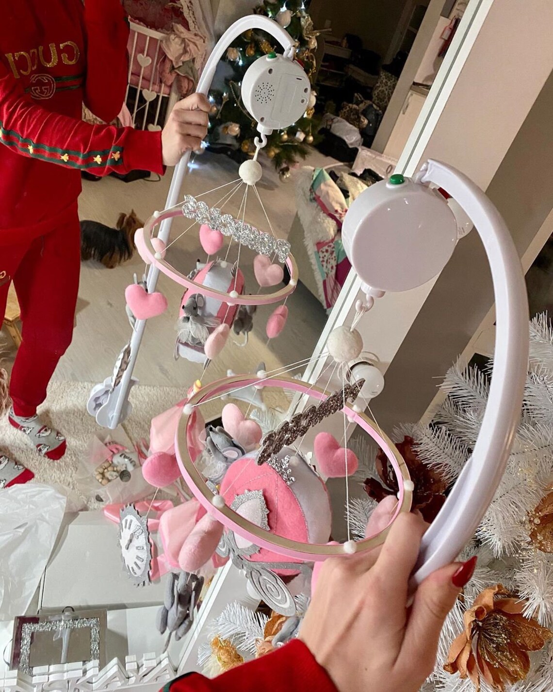 Nursery Mobile Girl. Baby Mobile Princess Cinderella Pink Crib Etsy