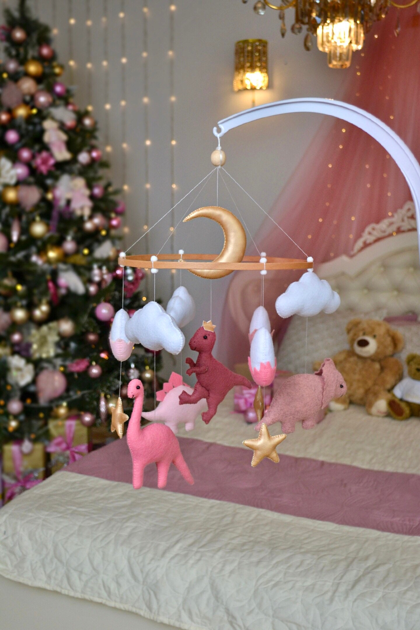 Dinosaur Baby Crib Mobile. Princess Cinderella Mobile Felt - Etsy