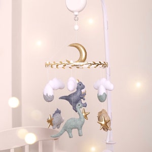 Dinosaurier Mobile - Baby Mobile Dino - Baby Mobile Junge - Neutral Mobile - Tiere Mobile - Krippe Mobile Baby - Safari Mobile
