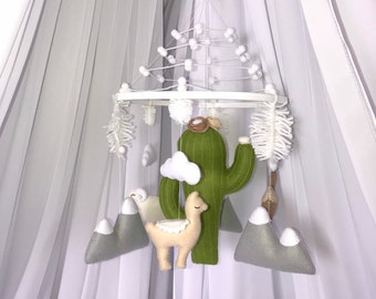 Boho Baby Mobile - Kaktus Mobile - Kakteen mobile - Tiere Mobile - Kinderzimmer Dekoration - Geschenk Geburt