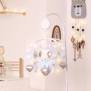 Bunny mobile - Baby mobile boy - Blue mobile - Animals mobile bunny - Rabbit mobile