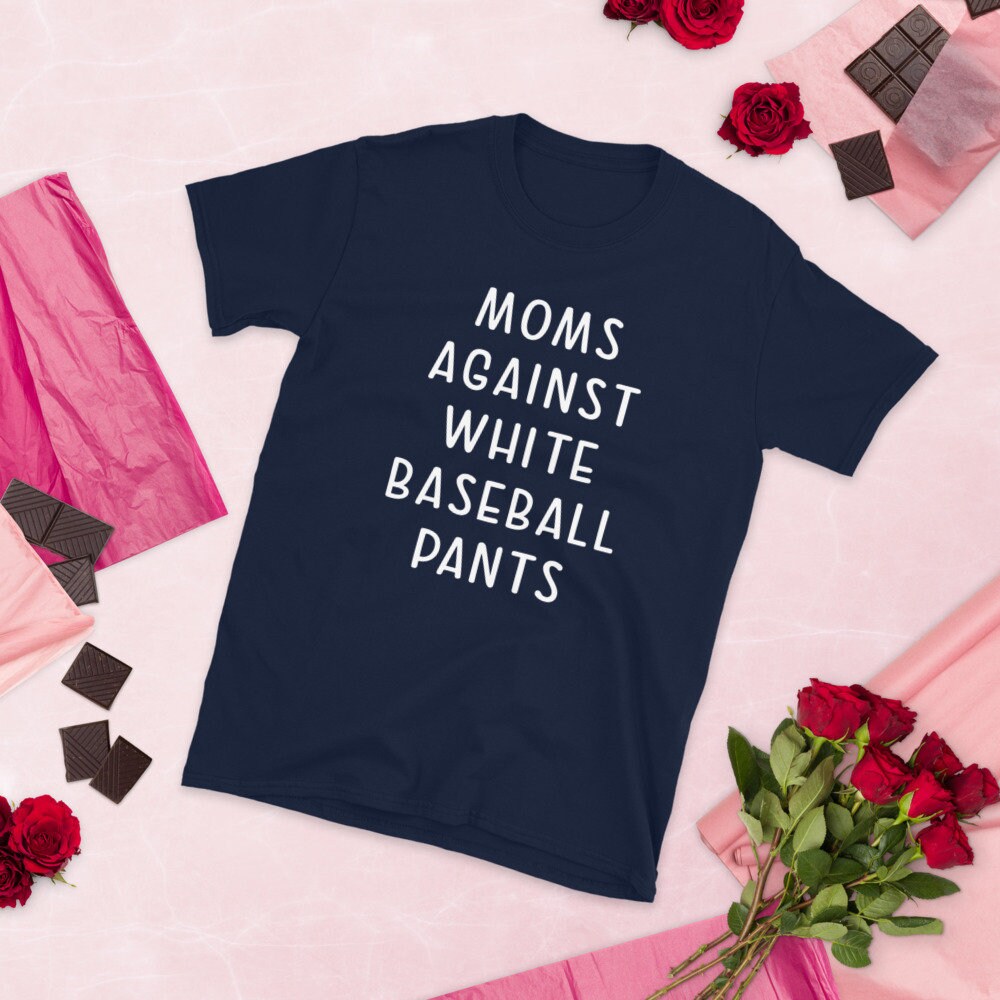Moms Against White Baseball Pants Funny Baseball Mom Gift Etsy