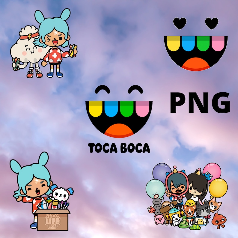 Toca Boca Gift Birthdaytoca Boca Squad 2 Png Toca Boca Etsy UK