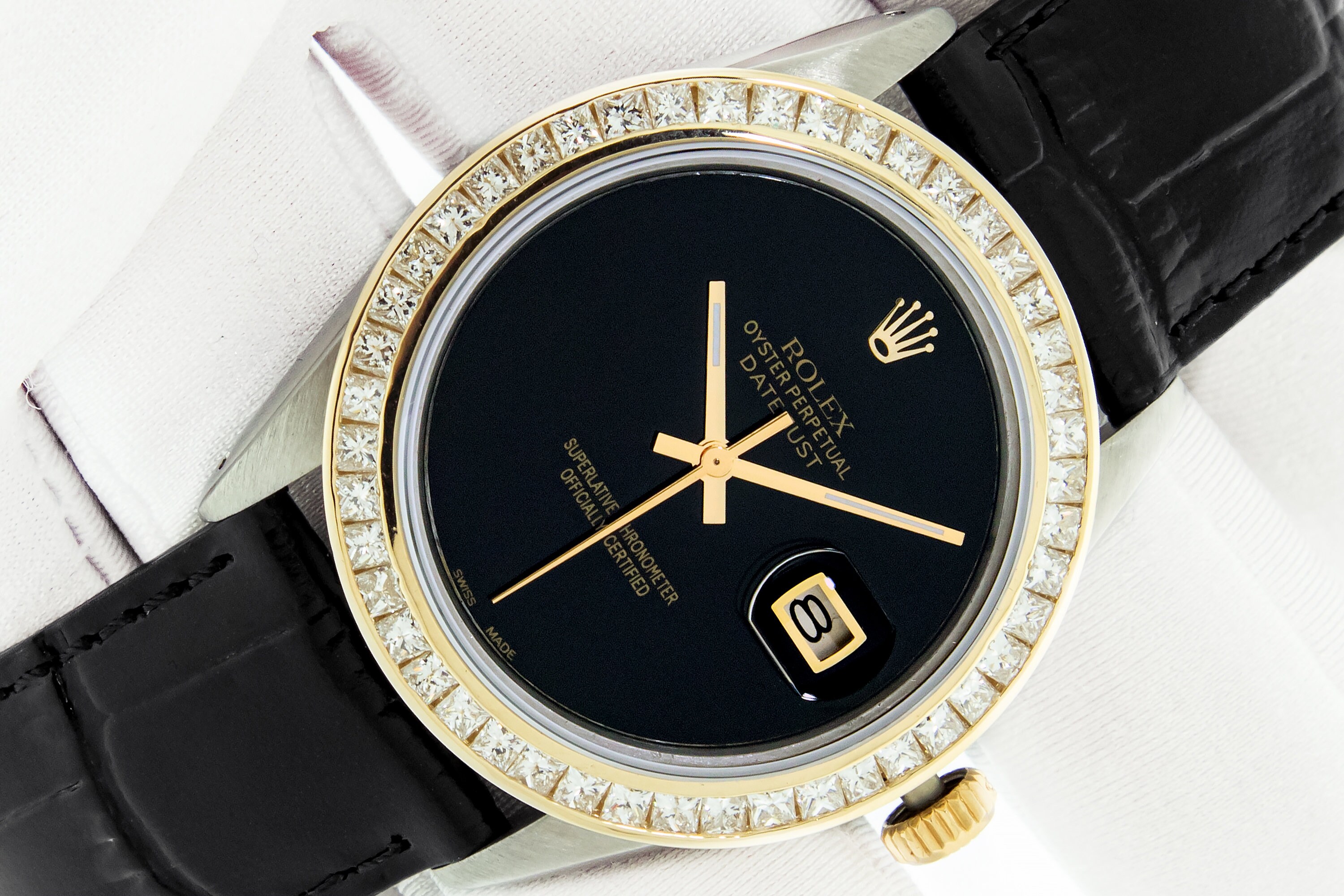 rolex datejust black onyx dial