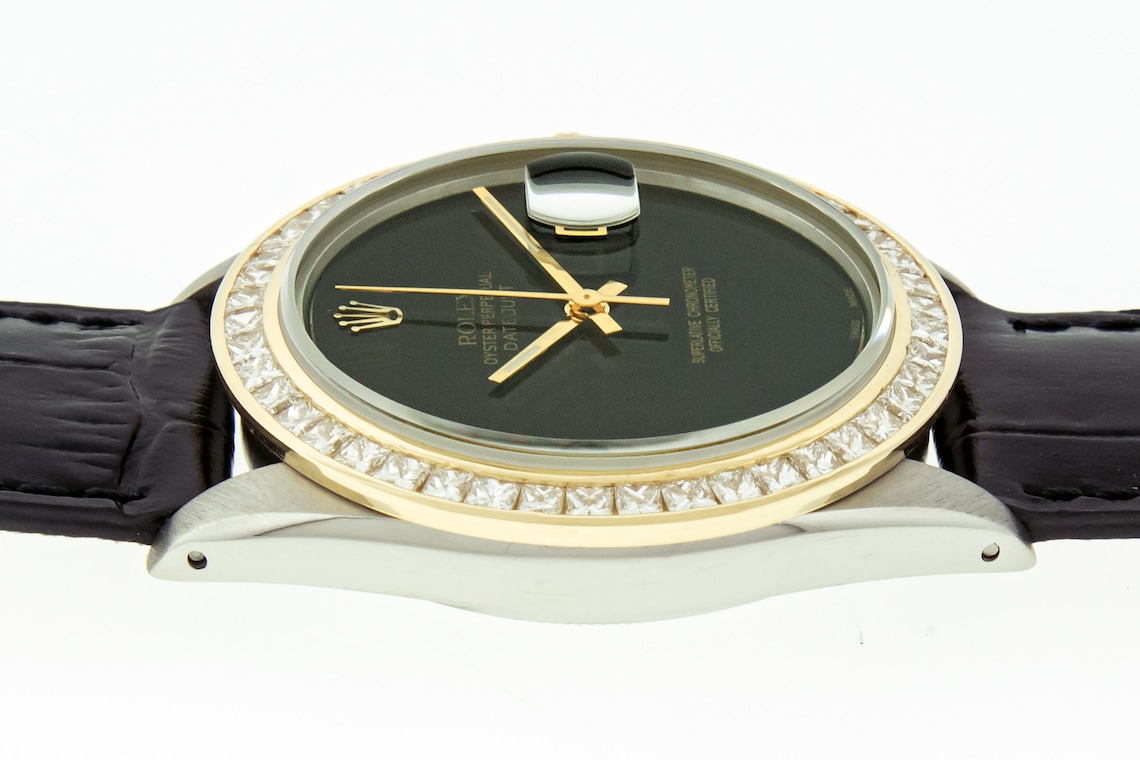 rolex datejust black onyx dial