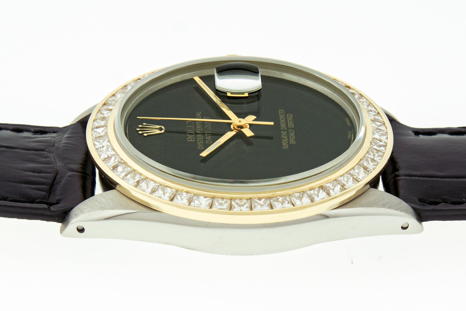 rolex datejust black onyx dial
