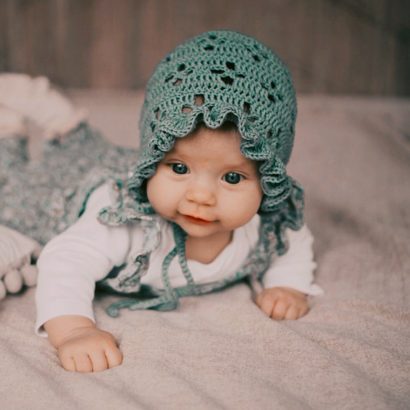 Crochet Baby Bonnet Etsy