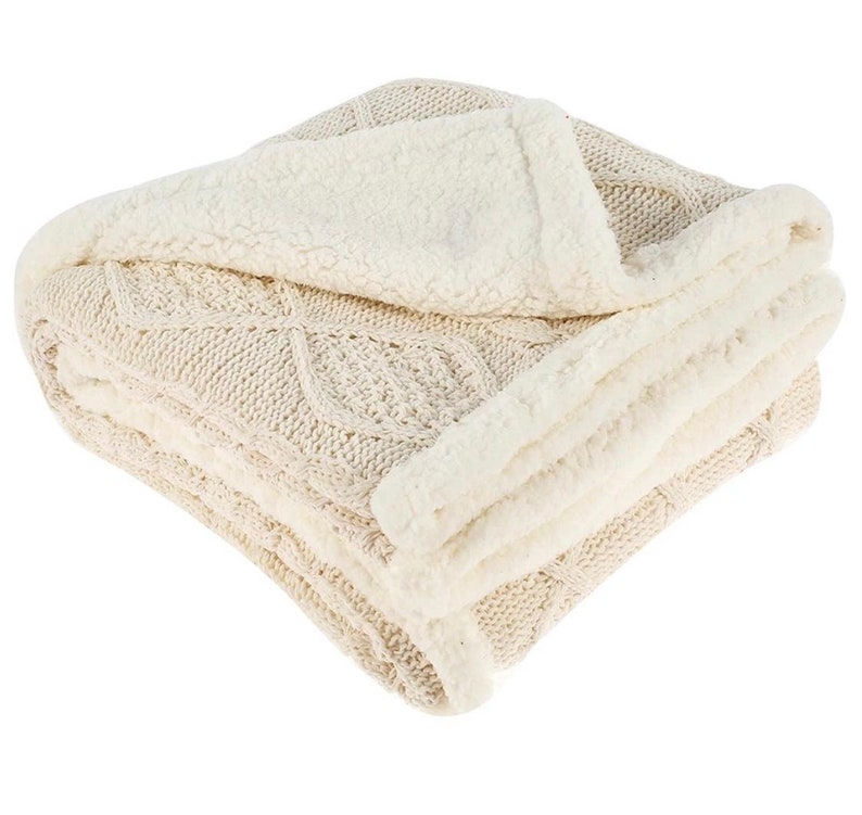 Lambswool throw Scandi throwknitted throw blanket Knitted Etsy