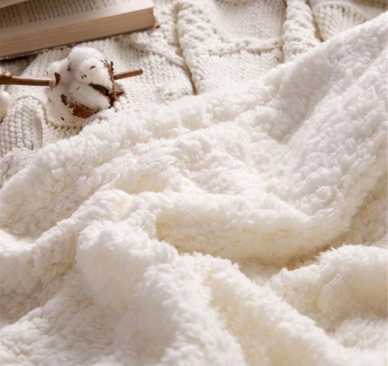 Lambswool throw Scandi throwknitted throw blanket Knitted Etsy