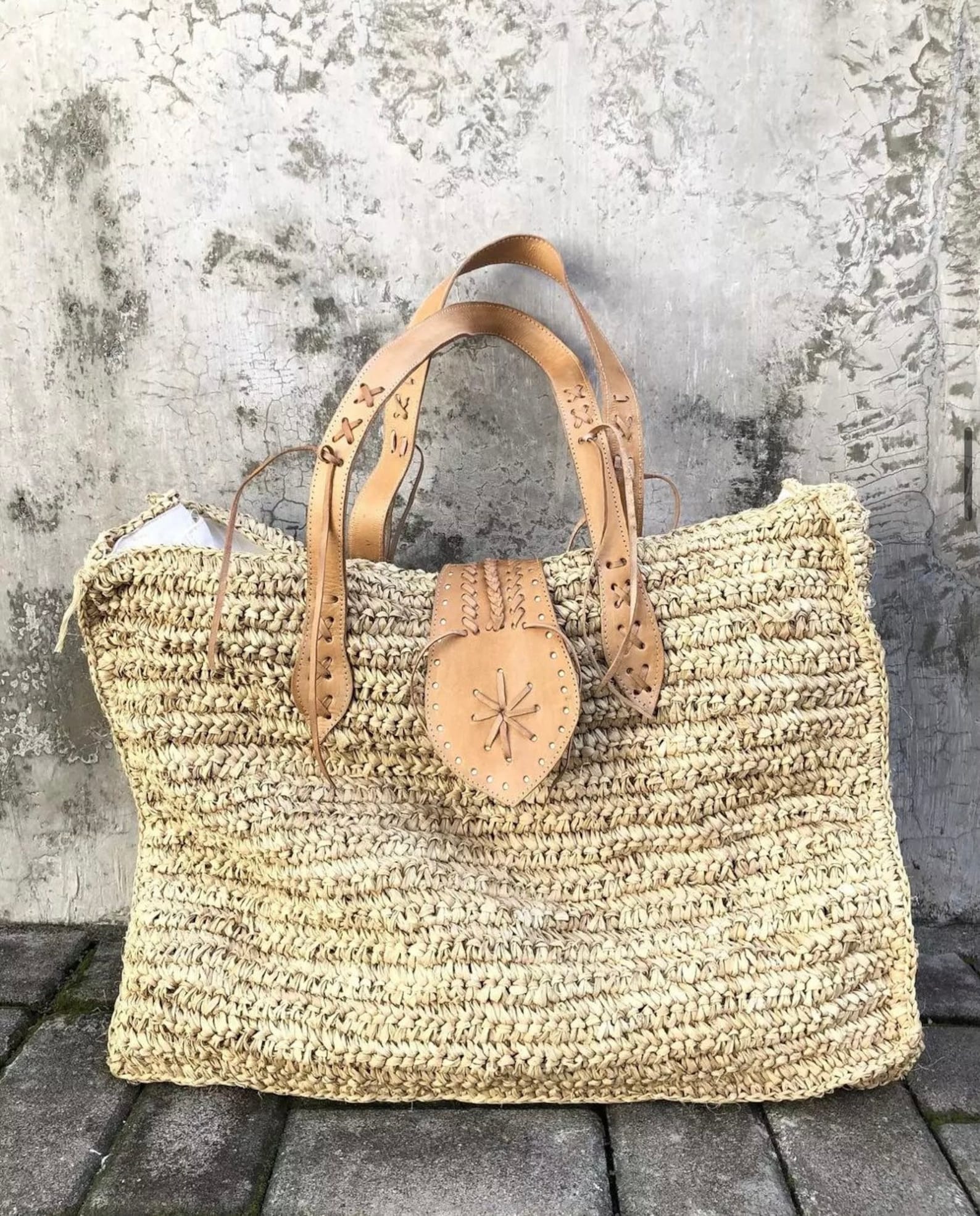 Large Straw Beach Bag Oversize Bag Large Straw Totelarge Etsy