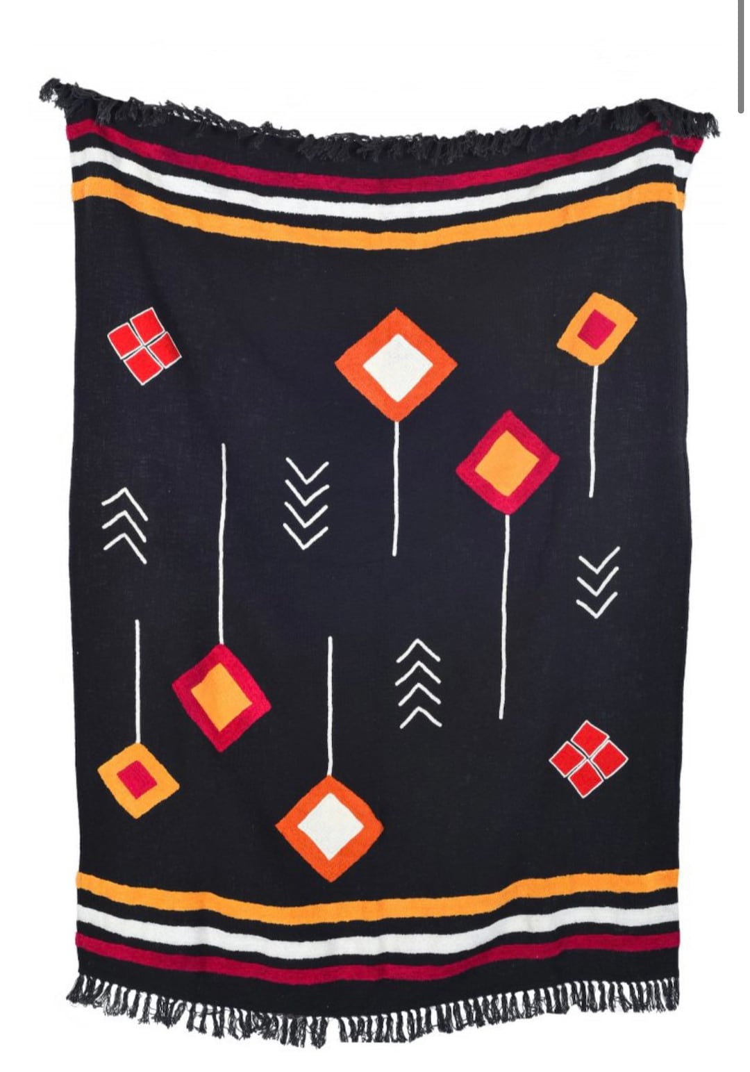 Moroccan Throw Tufted Throw Embroidered Throw Boho Throw Etsy UK