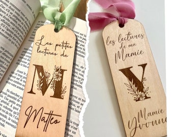 Marque-pages en bois à personnaliser - Cadeau pour maitresse, marraine, parrain, idées cadeaux Noël