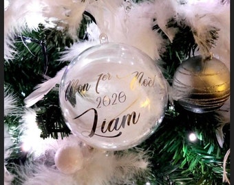 Boule de Noël personnalisée - Code PROMO 10% dès 2 suspensions achetées !