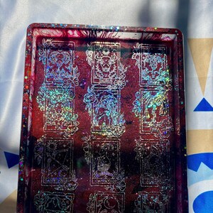 Zodiac - Horoscope - Resin Tray - Resin Decor - Resin Art - Epoxy Tray - Red - Discounted - B Grade - Epoxy Decor - Witchy - Resin Bruja