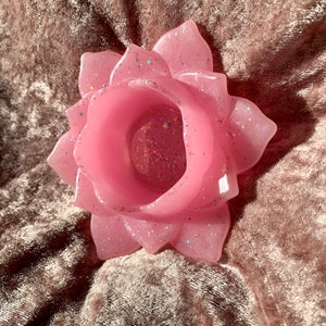 Lotus - Tea Light Holder - Resin - Glitter - Flower - Trinket Dish - Trinket Tray - Accessories - Lotus Flower