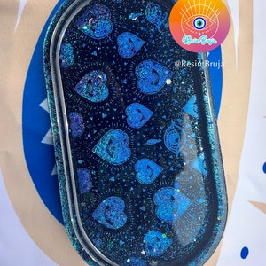 Evil Eye - Resin Tray - Resin - Decorative Tray - Home Decor - Jewelry Tray - Ring Dish - Witchy - Bruja - Resin Art - Resin Evil Eye - Holo