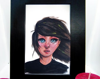 Acrylic Painting, Girl, Digital Download, Printable