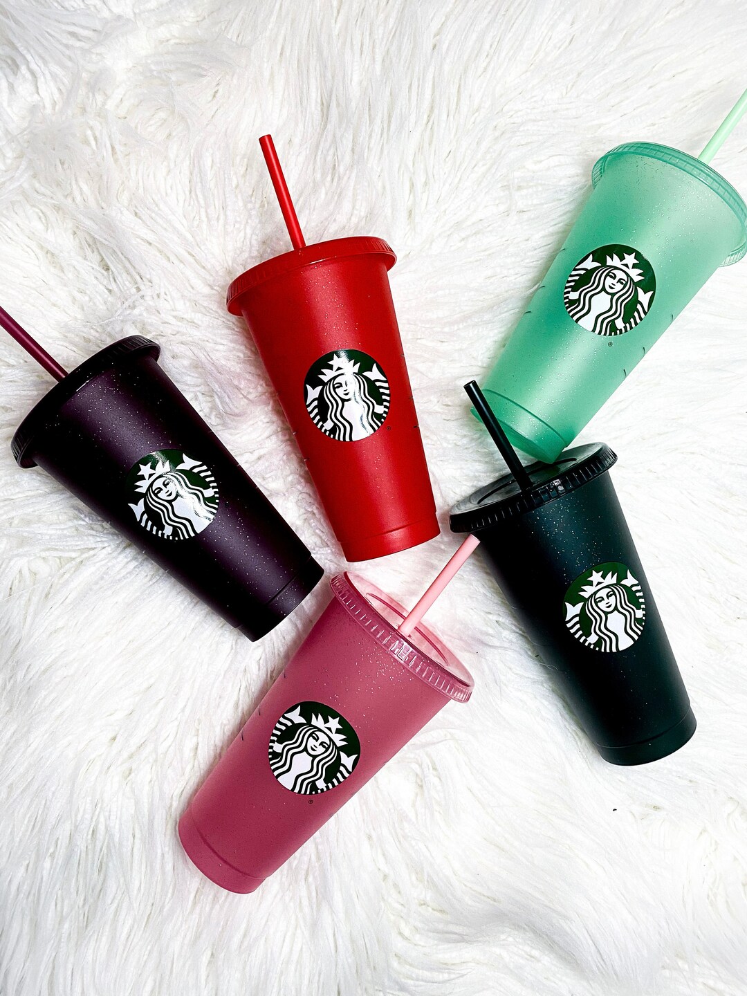 Starbucks Holiday Reusable Cups Glitter Starbucks Reusable Etsy