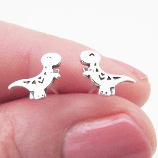 Wire Earrings Earth Cappuccino Silver - Dinosaur Designs