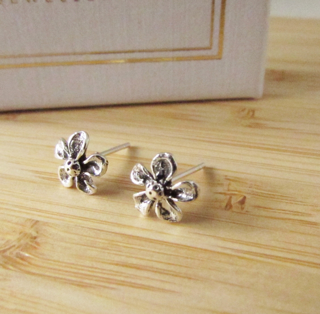ピアス Numbering Flower Earrings #8272 SA5B0001 1 Pair of 925 Sterling Silver Gold Vermeil Style Flower Stud