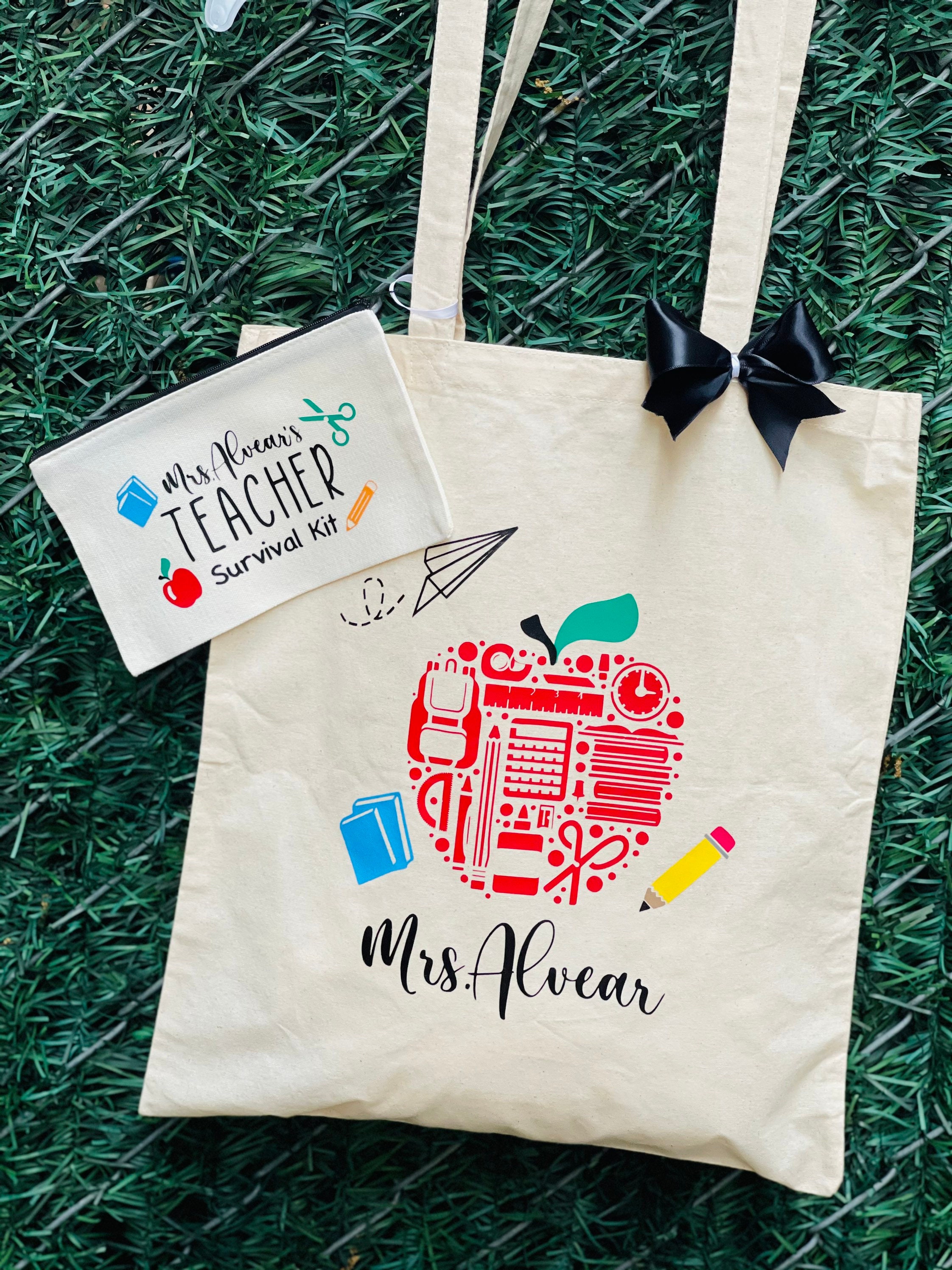 Set of Tote bag & Small pouch for Teachers Etsy