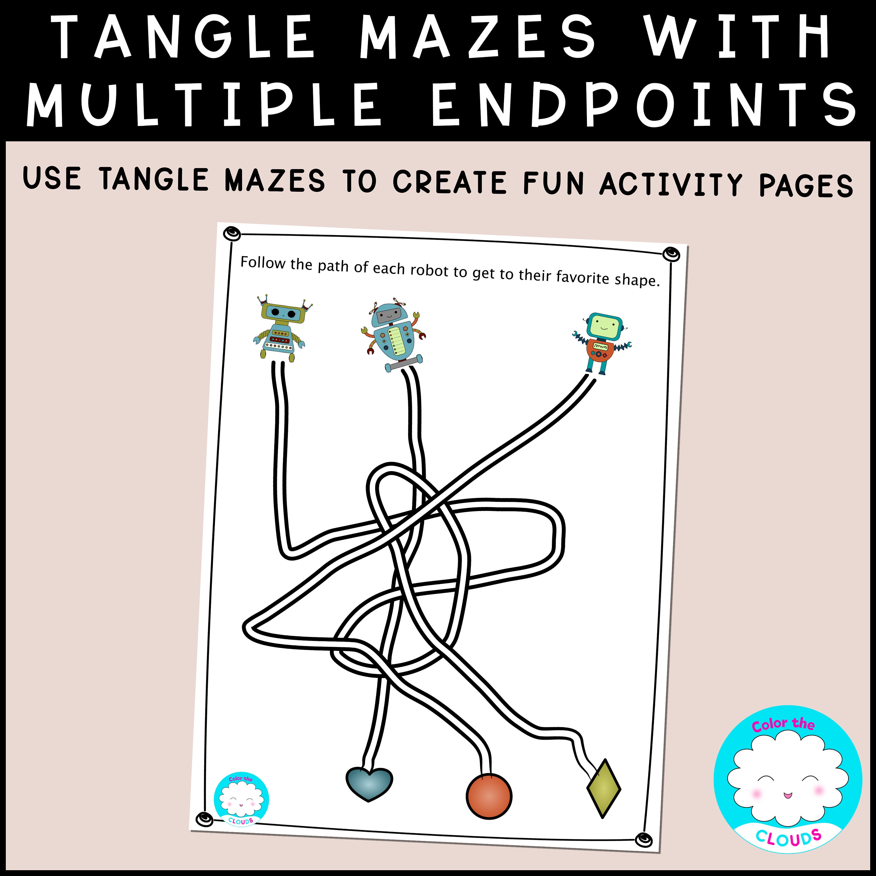 Mazes for Kids Clipart With Multiple Entrances and Exits Maze Etsy Israel